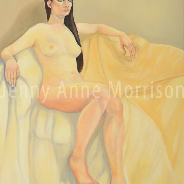 Girl on a Big Yellow Sofa